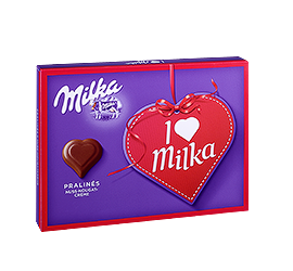 I love Milka Pralinés oder Hauchzarte Herzen