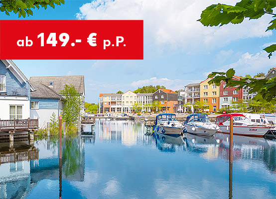 Mecklenburgische Seenplatte: ab 149.- € p.P. 