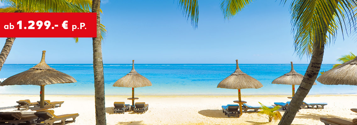 Mauritius: ab 1.299.- € p.P.
