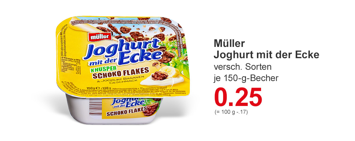 Müller - Joghurt mit der Ecke