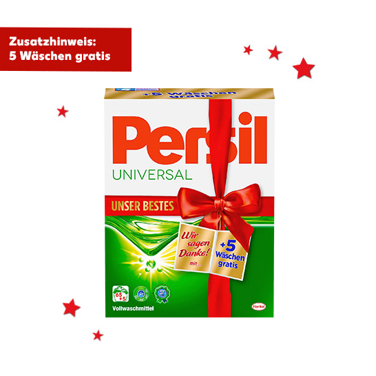  Persil - versch. Sorten, 5 Wäschen gratis