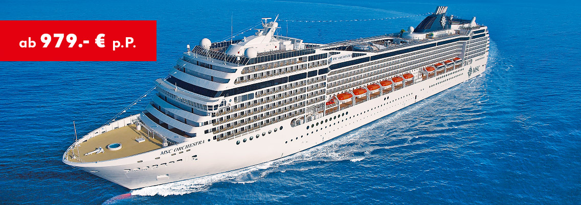 MSC Orchestra - Westliches Mittelmeer: ab 979 € p.P.