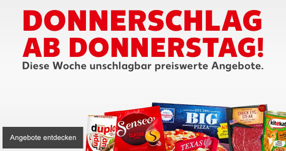 Donnerschlag ab Donnerstag!