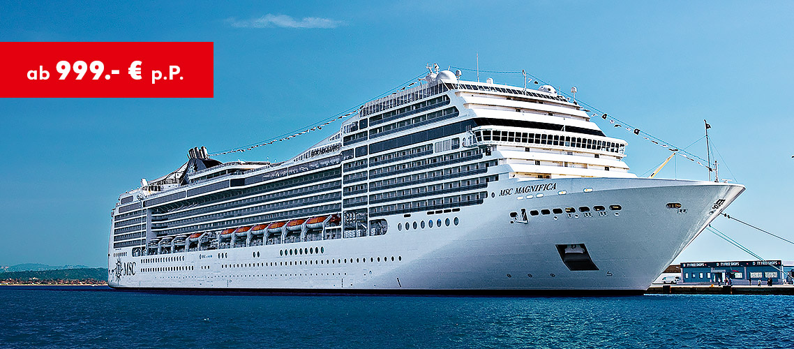 MSC Magnifica ab 999 € p.P.