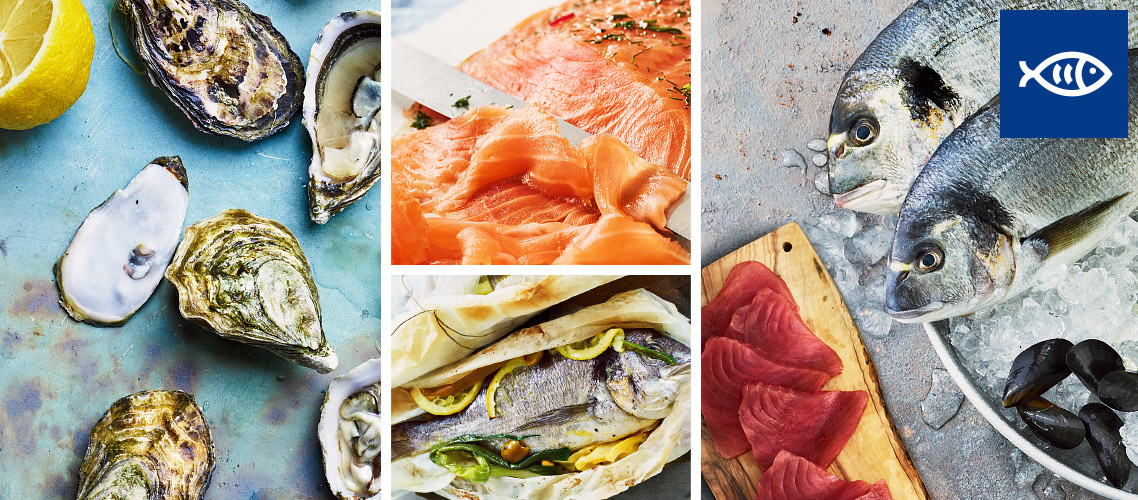 Bedienungstheke: frischer Fisch