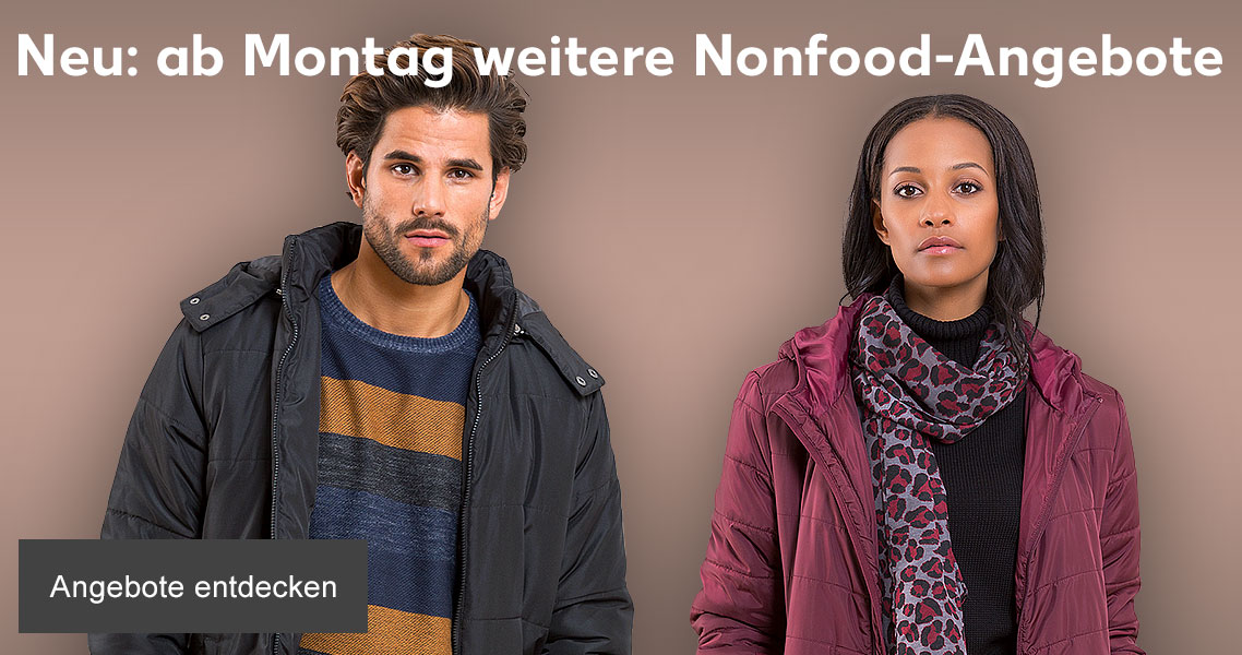 Neu: ab Montag weitere Nonfood-Angebote