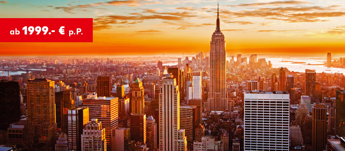 USA: Busrundreise Traumhafter Westen & New York ab 1.999.- € p.P.