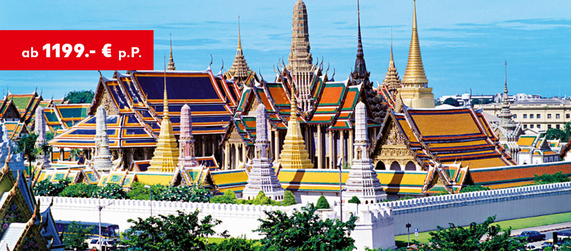 Thailand: Rundreise & Baden ab 1199.- € p. P.