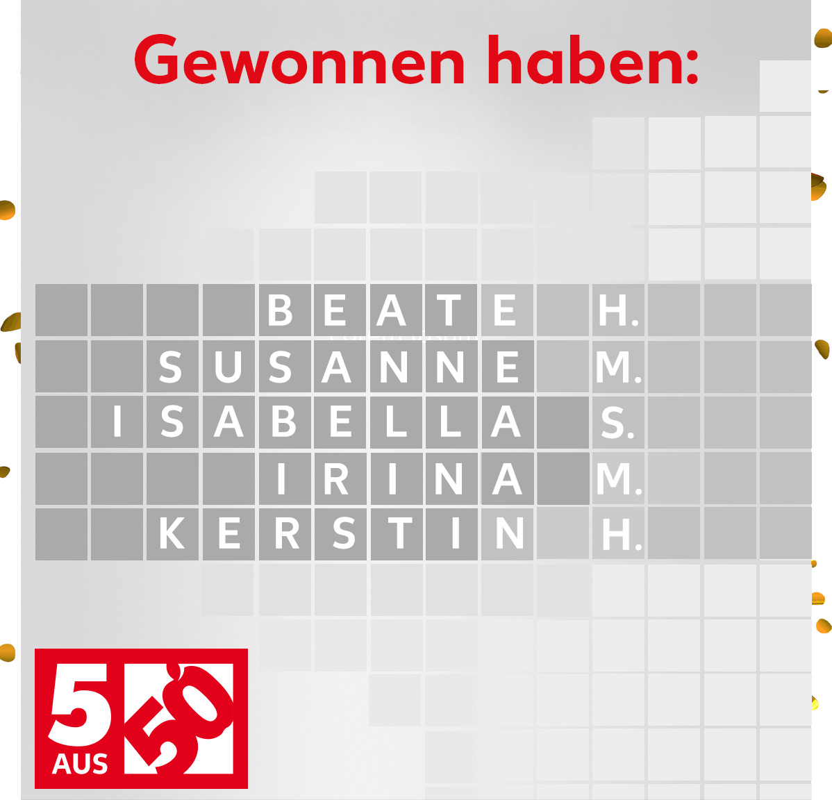 Jubiläumslotterie „5 aus 50”