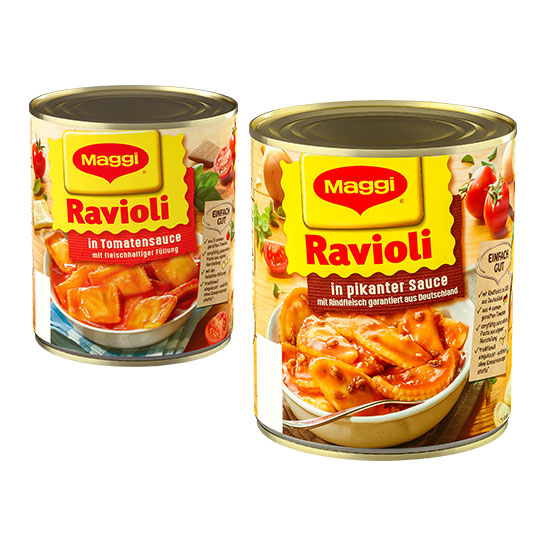 MAGGI Ravioli oder Spaghetti