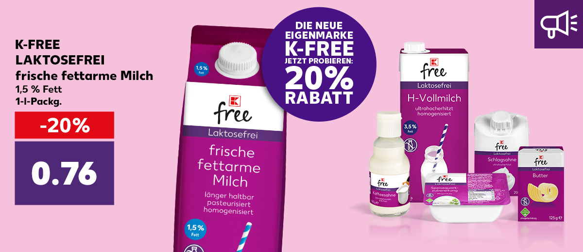 Angebot: K-free laktosefrei genießen