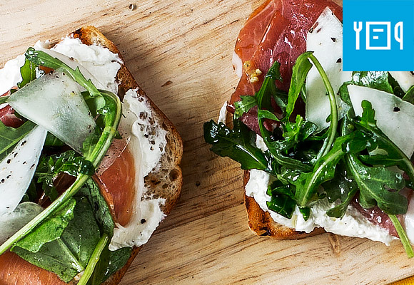Rezept: Stullen mit Melone und Schinken