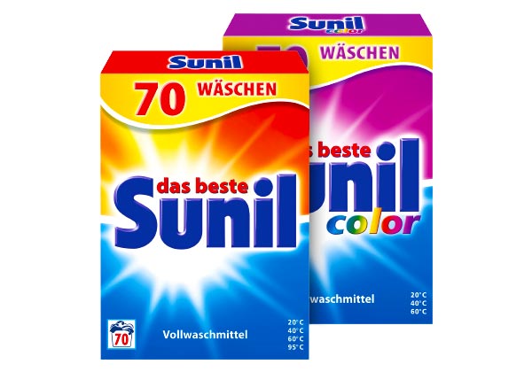 SUNIL Voll- oder Color-Waschmittel