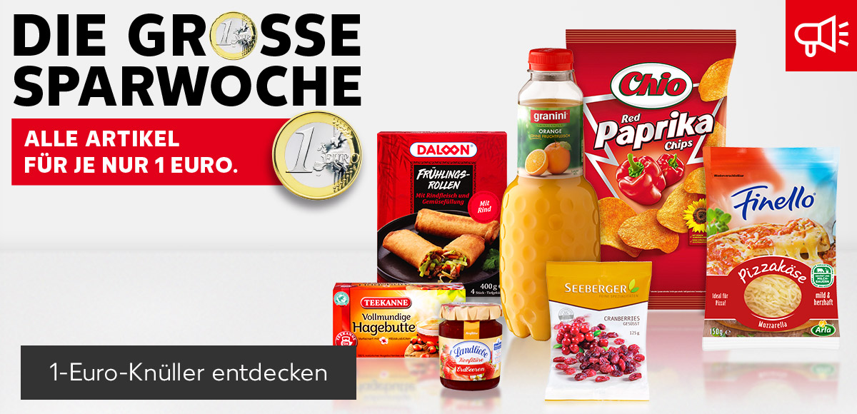 Angebote: 1-Euro-Sparwoche