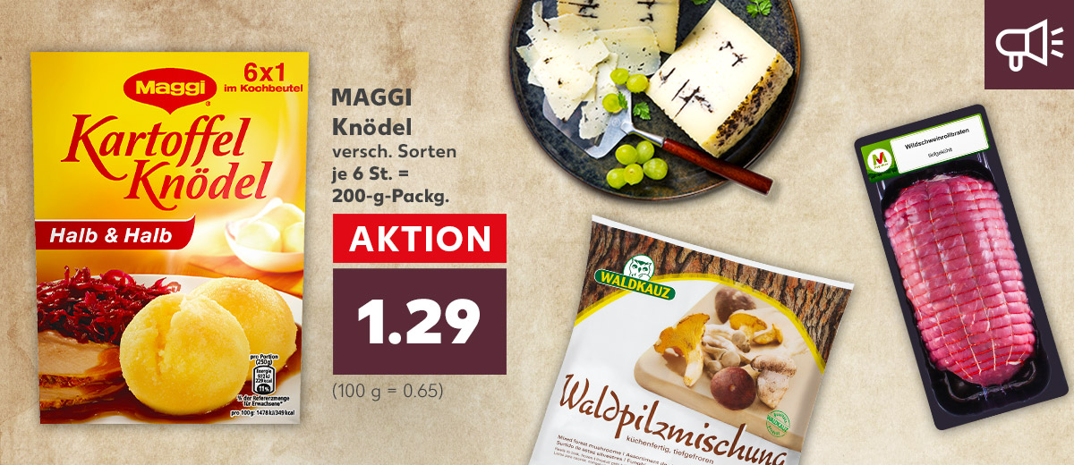 Angebote: Wild, Käse, Wein