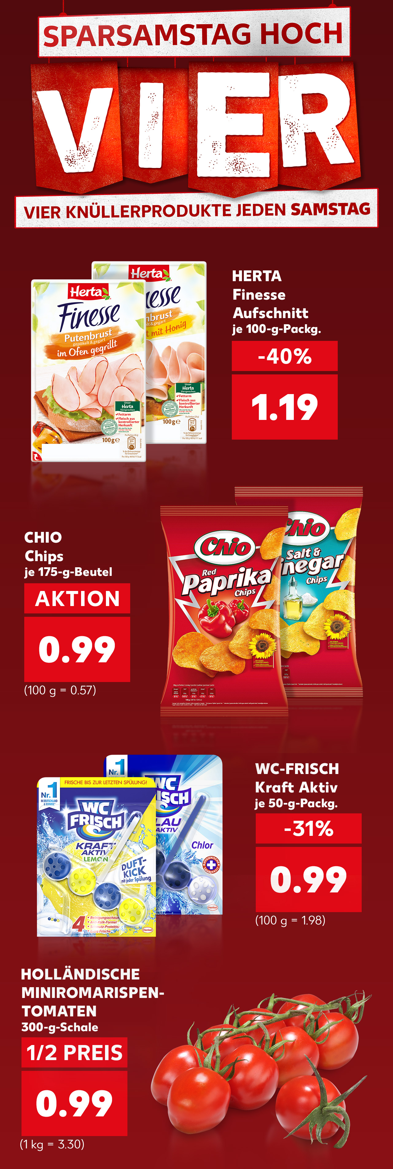 Unser Sparsamstag Hoch Vier