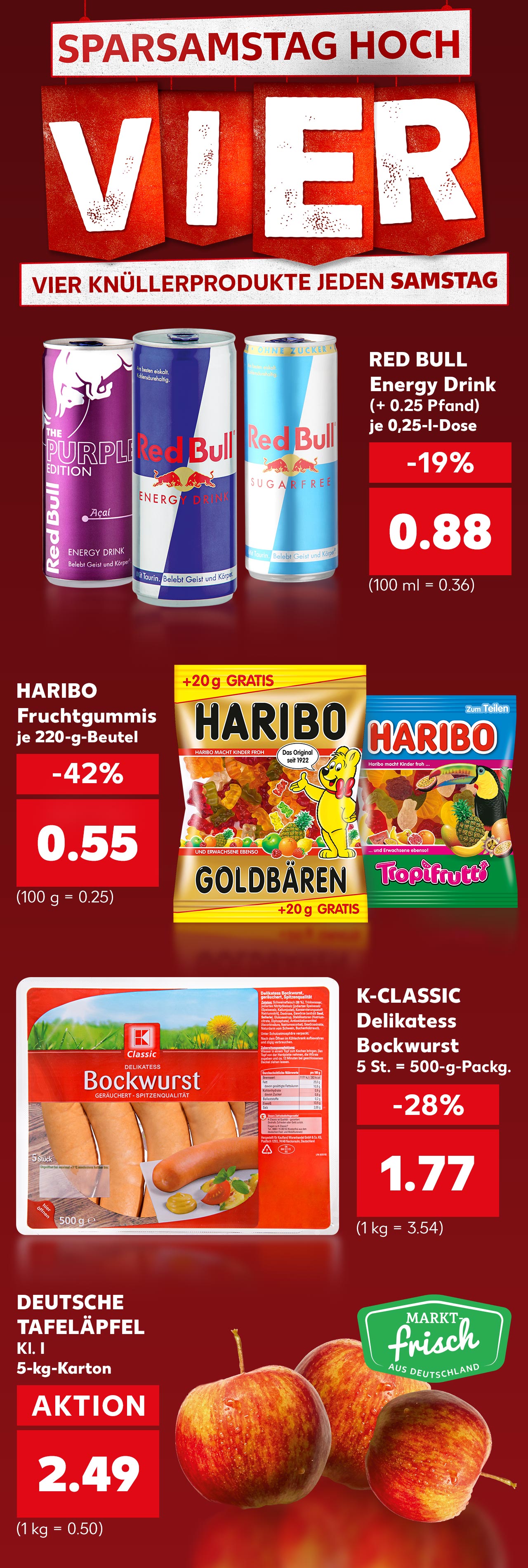 Unser Sparsamstag Hoch Vier
