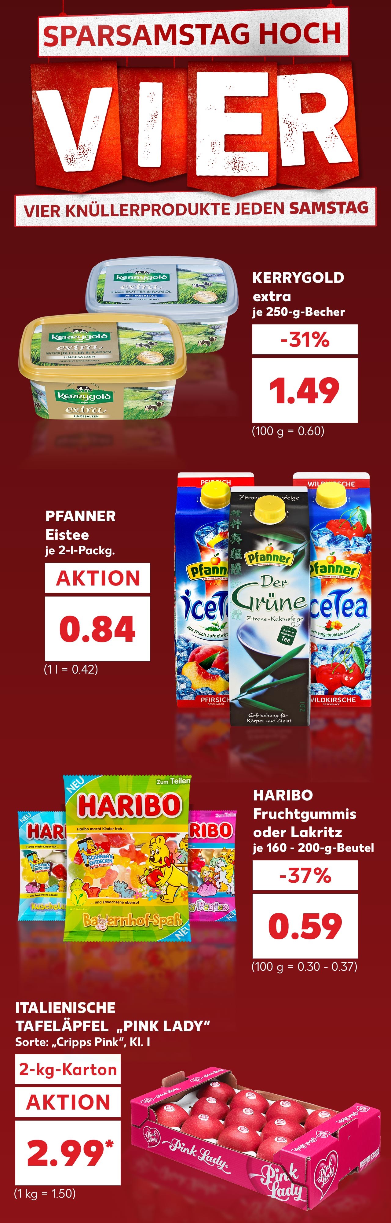 Unser Sparsamstag Hoch Vier