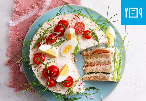 Angebote: Frischkäse-Lachs-Torte