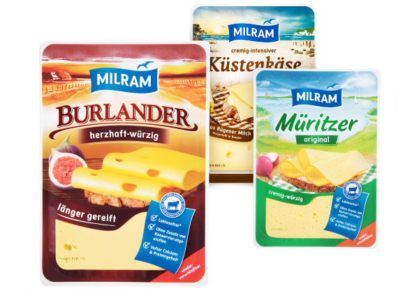 MILRAM Burlander, Rügener, Müritzer oder Küstenkäse