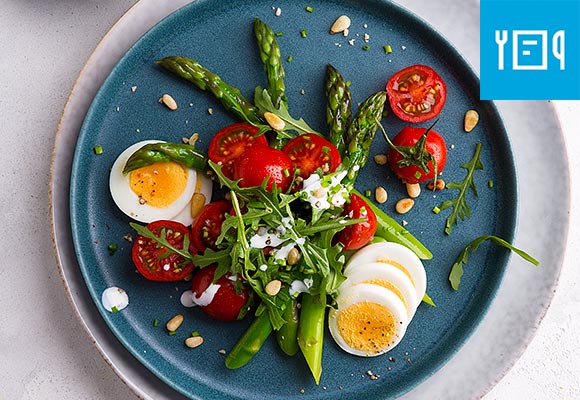 Rezept: Spargel-Eier-Salat mit Joghurt-Dressing