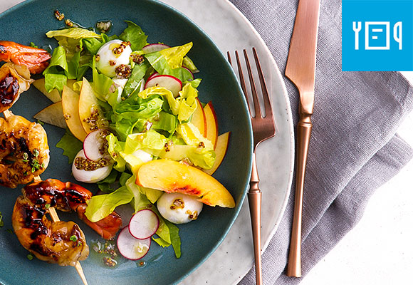 Rezept: Bunter Sommersalat mit Grillgemüse