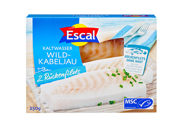 ESCAL Wild-Kabeljau- oder Schellfischfilet