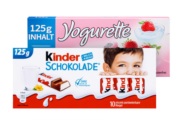 KINDER SCHOKOLADE ODER YOGURETTE 