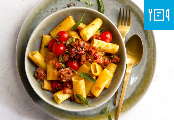 Rezept: Mediterrane Pasta mit Salsiccia