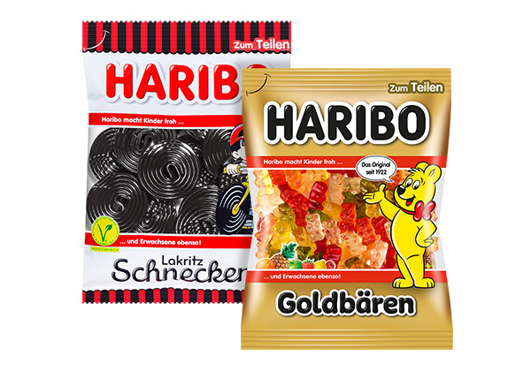 HARIBO Fruchtgummis oder Lakritz