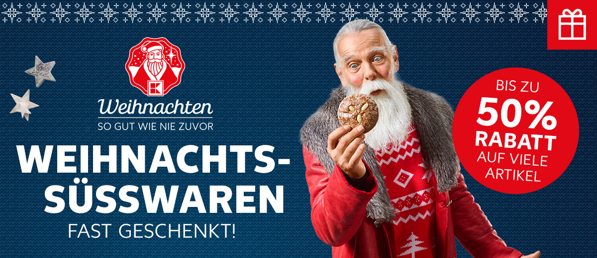Angebote: Weihnachtssüßwaren bis zu 50 % reduziert