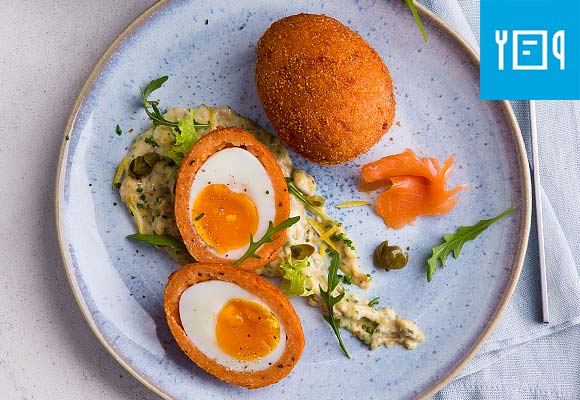 Rezeptbild: Eier in Räucherlachshülle