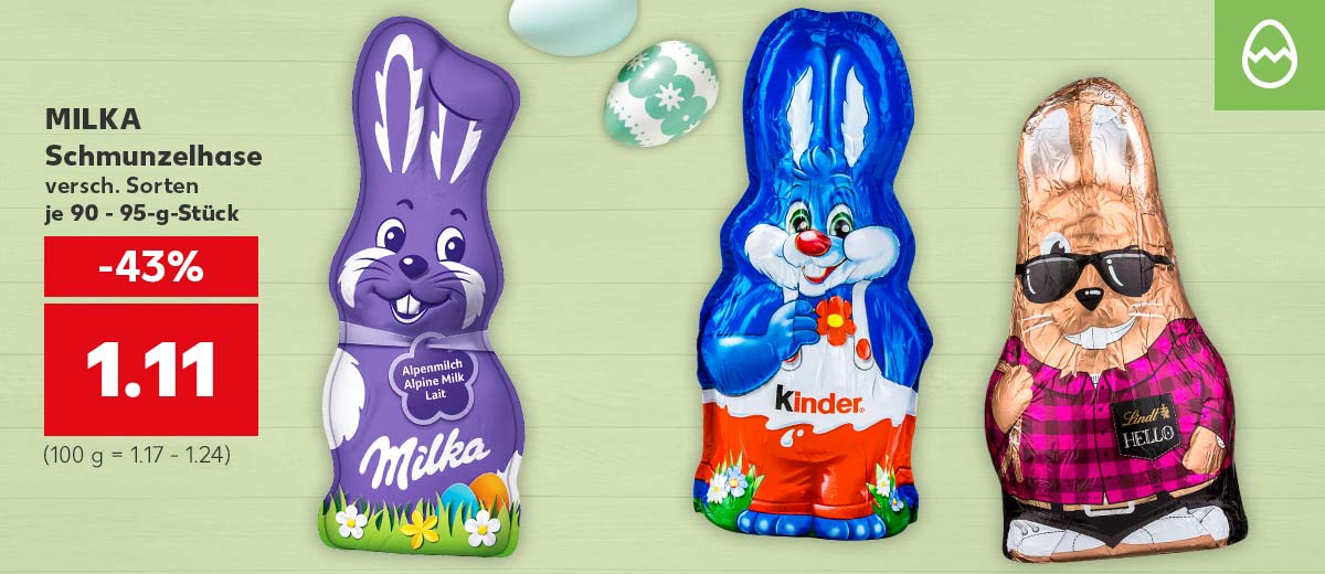 Produktabbildungen versch. Schokohasen