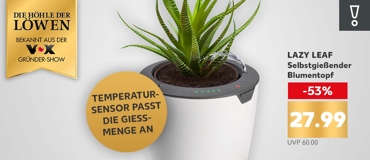 Produktabbildung: Lazy Leaf Selbstgießender Blumentopf