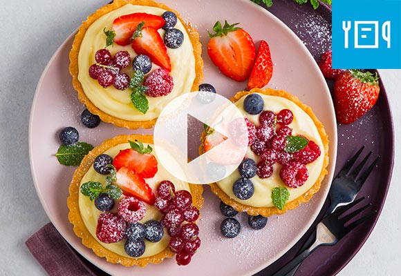 Rezeptbild: Vanille-Beeren-Torteletts