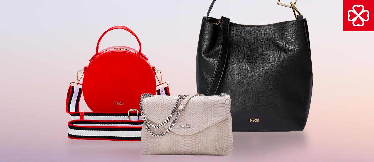 Beispielabbildungen der Gewinne: versch. Handtaschenmodelle von Nyze