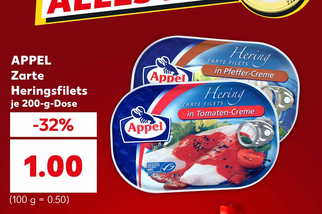 Produktabbildung: Appel Zarte Heringsfilets