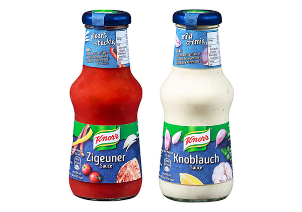 Produktabbildungen versch. Sorten Knorr Grillsaucen