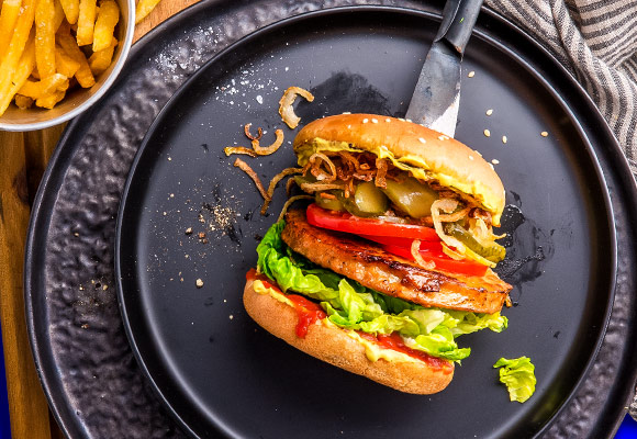 Abbildung: vegetarischer Burger