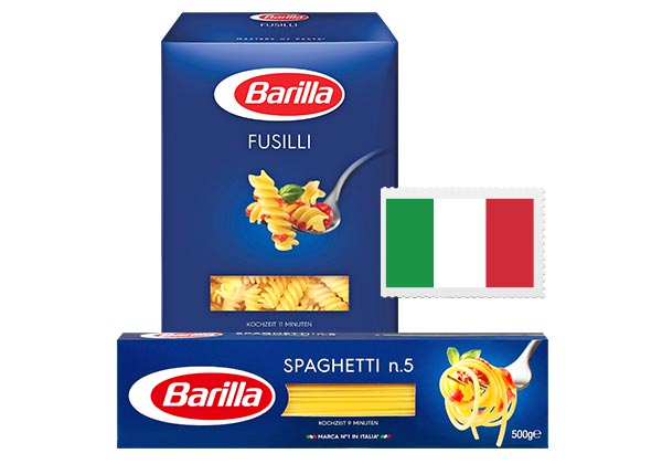 BARILLA Teigwaren; Flagge: Italien