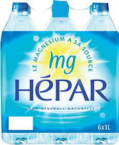 HÉPAR Eau minérale naturelle 6x1 l - Soit 6 l.