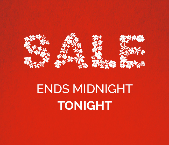 Sale Ends Tonight