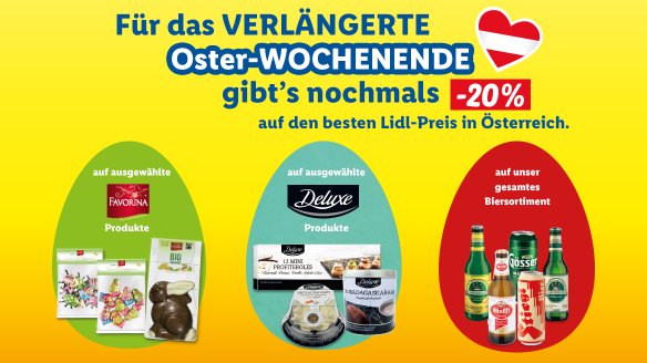 verlängertes Oster-Wochenende -20%