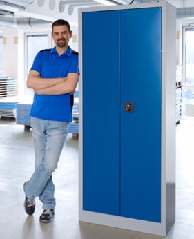 Universalschrank, Stahl, abschließbar, T 400 x H 1935 mm, 5 OH