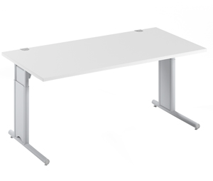 Schreibtisch COMBITEC, C-Fuß, Breite 800 bis 2000 mm, Tiefe 800 oder 1000, höheneinstellbar