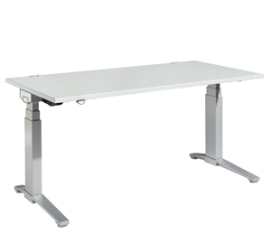 Schreibtisch PLANOVA ergoSTYLE, C-Fuß, Rechteck, zweist. elektr. höhenverstellbar, B 1200-2000 mm
