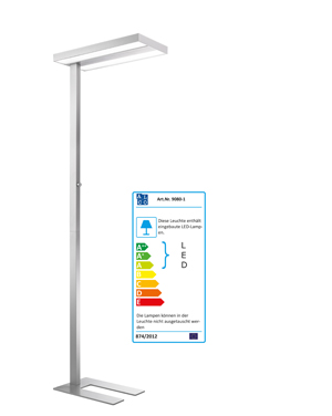 LED-Stehleuchte, dimmbar, direkt/indirekt strahlend, wahlweise mit 30 oder 40 Watt