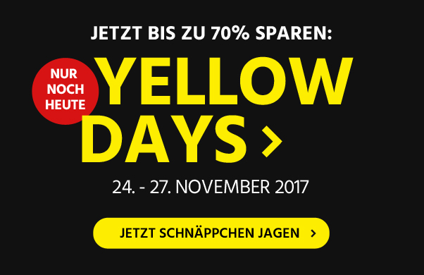 Yellow Days – Letzte Chance! Sparen Sie jetzt bis zu 70%
