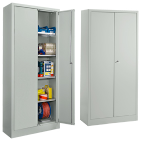 SSI Schäfer Universalschrank 2er-SET, Stahl, abschließbar, 950 x 400 x 1935 mm, 5 OH