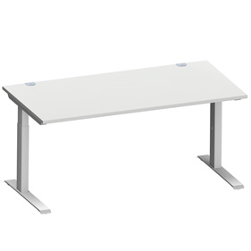 Schreibtisch MODENA FLEX, C-Fuß-Rechteckrohr, B 800 - 2000 mm, T 800/1000 mm